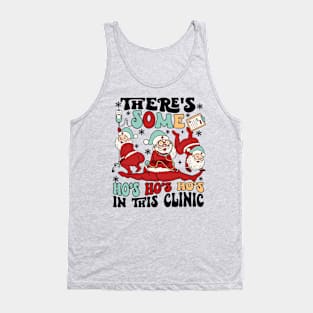 There is some ho's ho's ho's in this clinic Funny Christmas Santa Nurse Tank Top